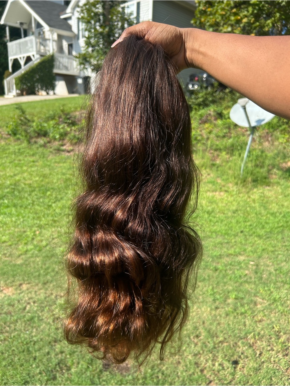13x6 Highlight Ombre Body Wave Wig 20 Inch Dark Brown #2P430